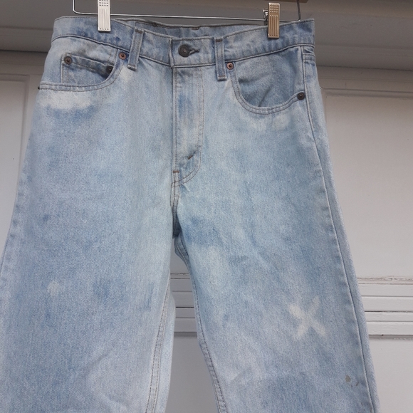 Vintage Levis Blue Jeans 505 Straight Leg Red Tag All Cotton Denim Size 31W 31L - Picture 13 of 16